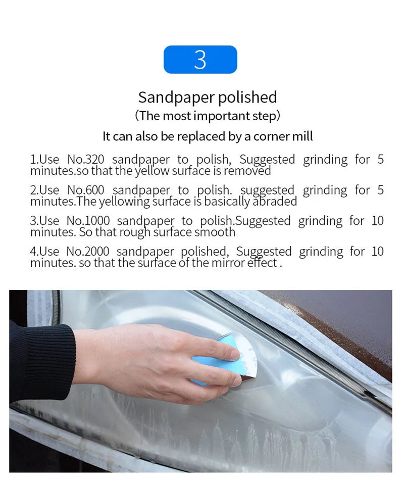 800ML Headlight Restoration Fluid – Professional Headlight Polishing &amp; Renewal Solution