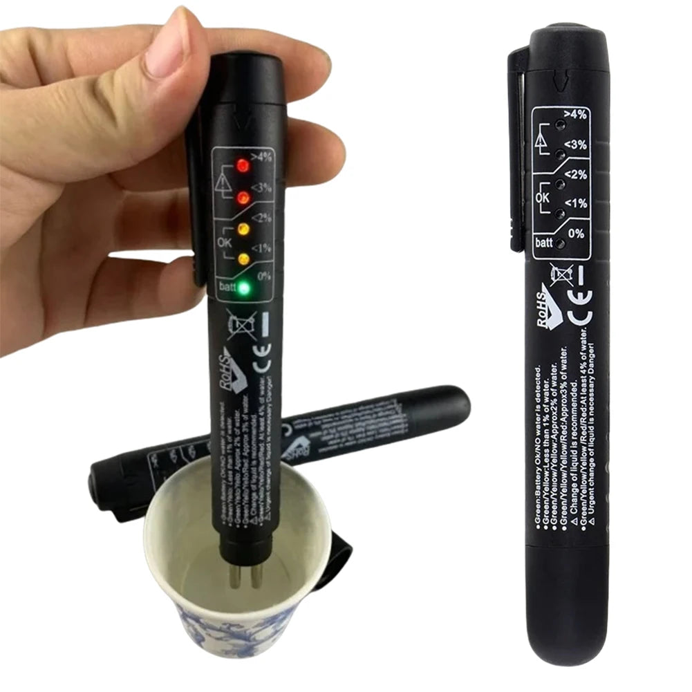 Digital Brake Fluid Tester – 5 LED Brake Fluid Quality Testing Tool