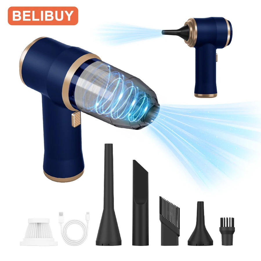 High Power 2-in-1 Car Blower Vacuum | Portable Cordless Auto & Home Cleaning Tool
