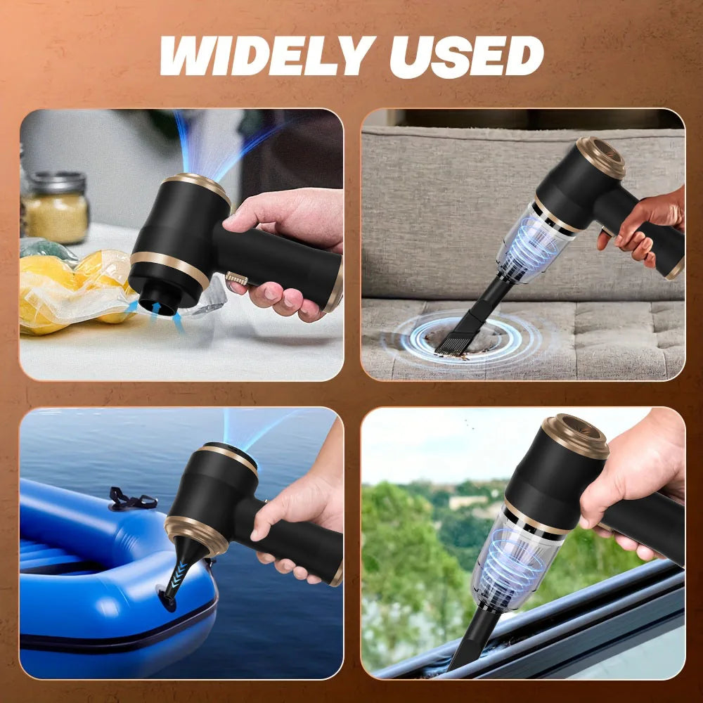 High Power 2-in-1 Car Blower Vacuum | Portable Cordless Auto & Home Cleaning Tool