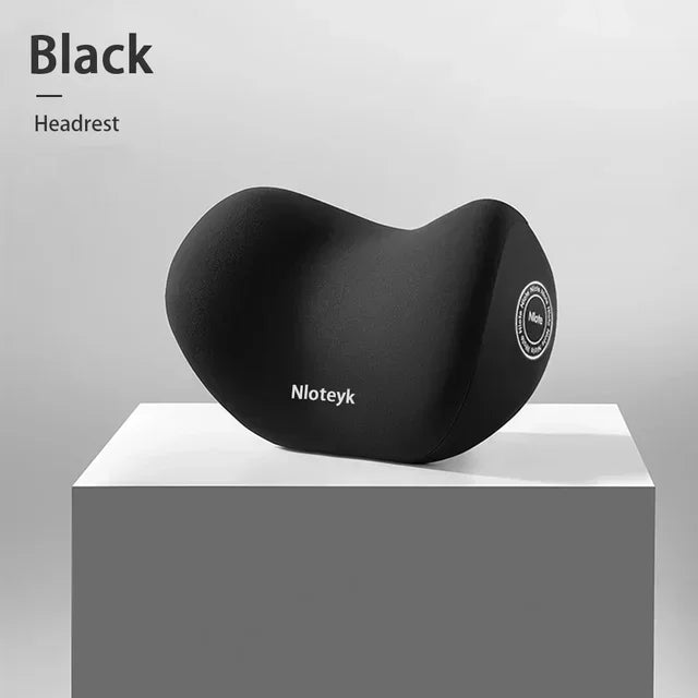 Memory Foam Car Headrest & Lumbar Support Set – Ergonomic Neck & Back Cushion