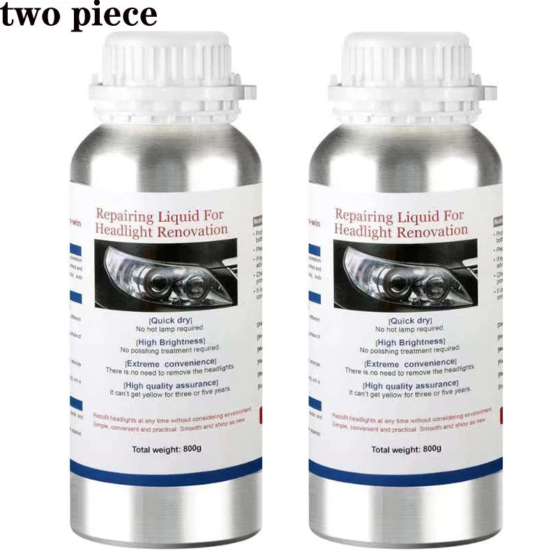 800ML Headlight Restoration Fluid – Professional Headlight Polishing &amp; Renewal Solution