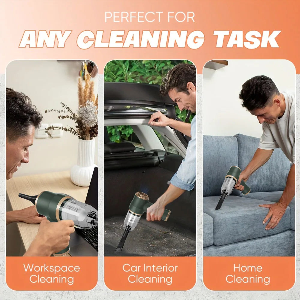 High Power 2-in-1 Car Blower Vacuum | Portable Cordless Auto & Home Cleaning Tool