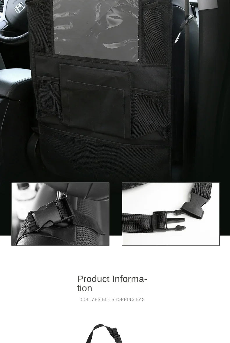Car Back Seat Organizer with Tablet Holder – Multi-Pocket Storage & Seat Protector