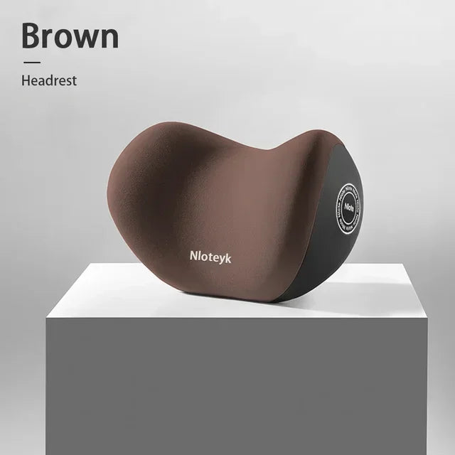 Memory Foam Car Headrest & Lumbar Support Set – Ergonomic Neck & Back Cushion