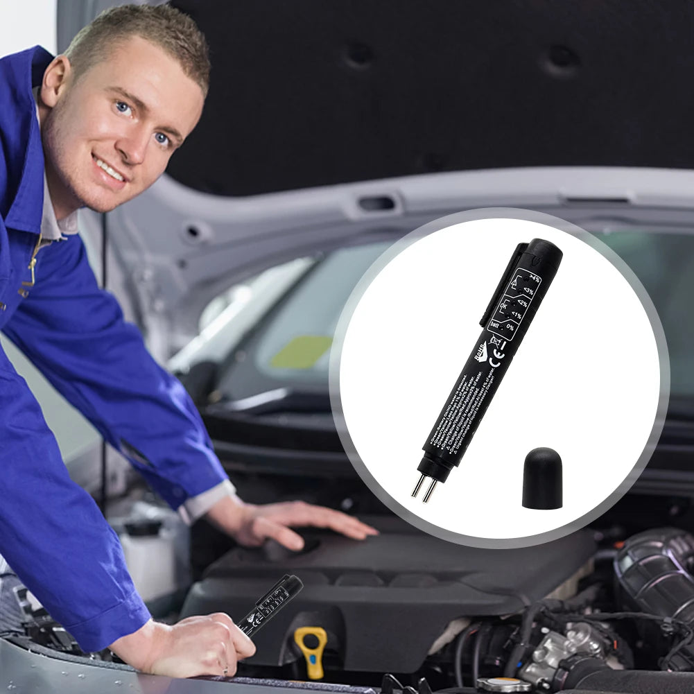 Digital Brake Fluid Tester – 5 LED Brake Fluid Quality Testing Tool