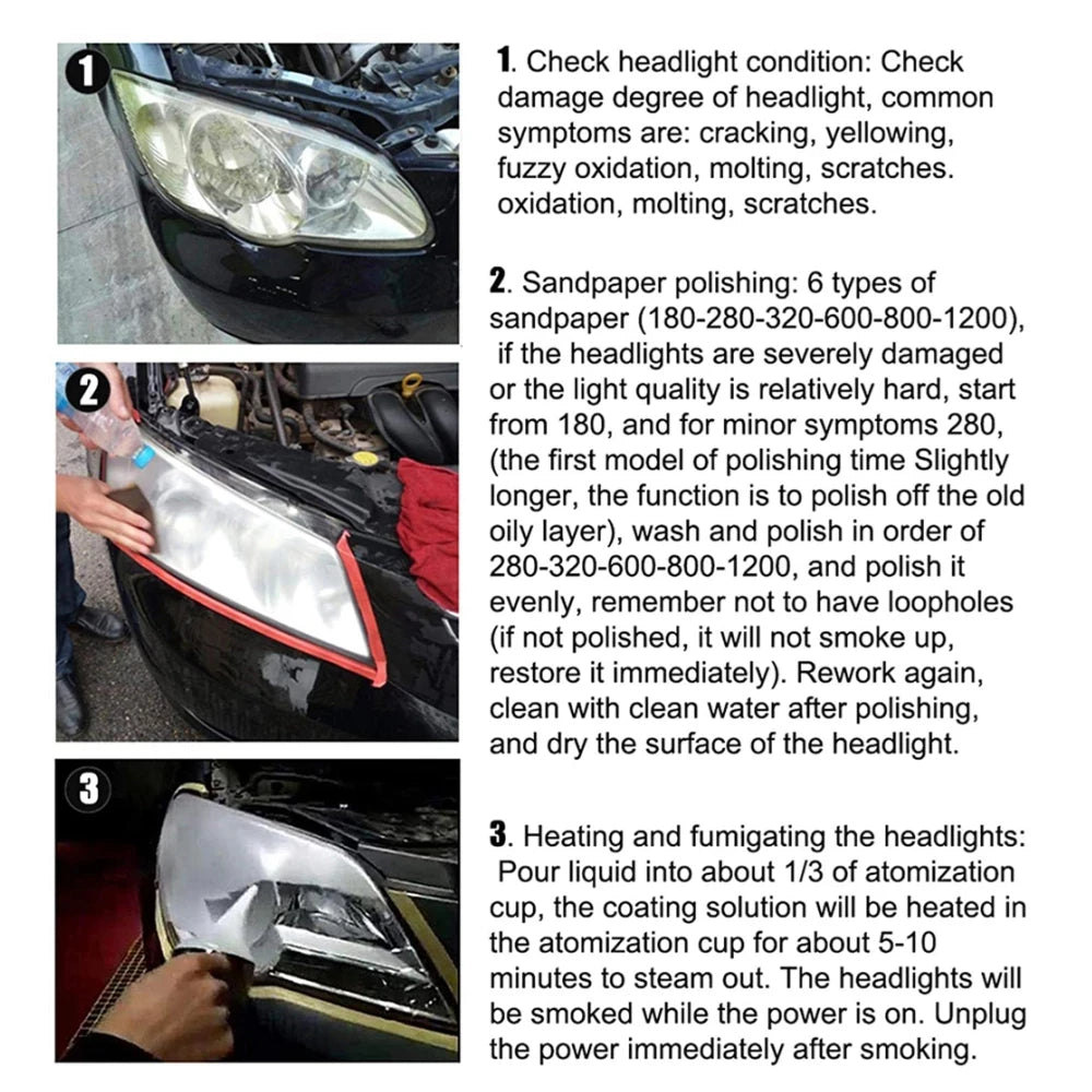 Professional Headlight Restoration Kit – 300ml Headlight Polishing & Renewal System