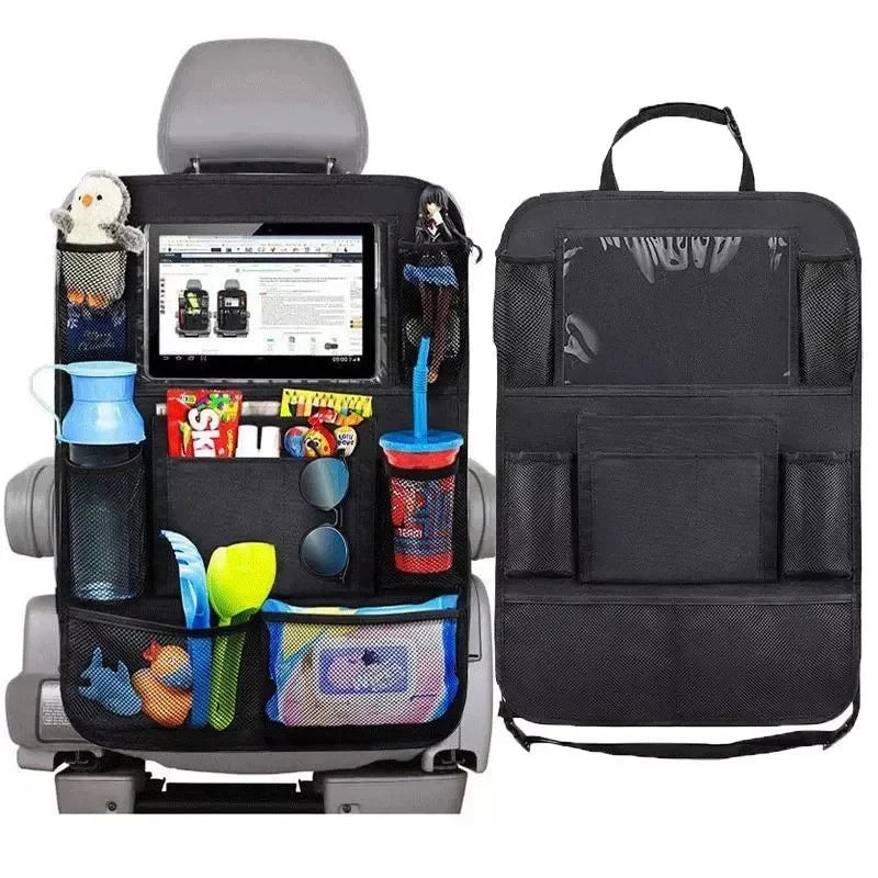 Car Back Seat Organizer with Tablet Holder – Multi-Pocket Storage & Seat Protector