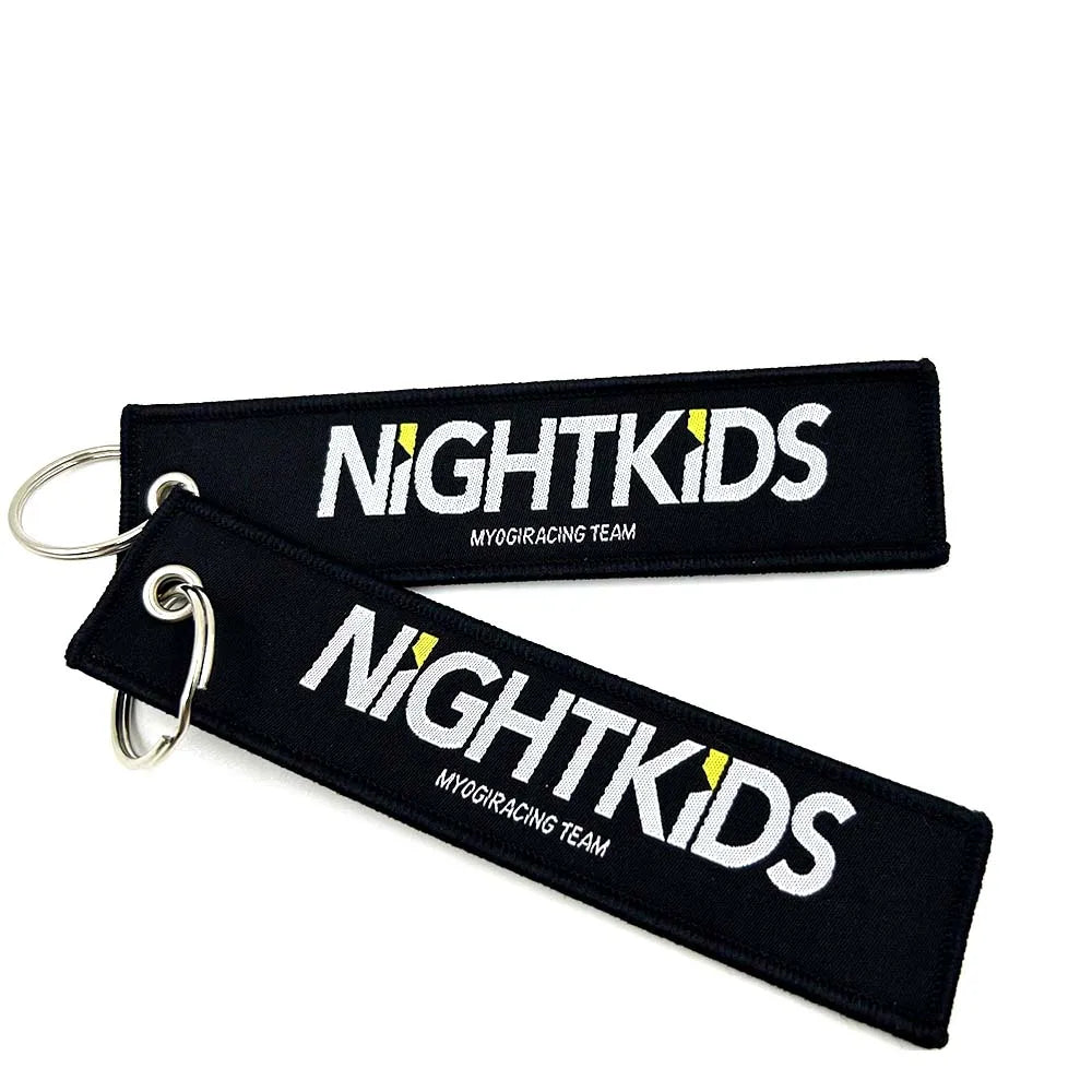 JDM Racing Style Embroidered Keychain – Nylon Woven Performance Key Ring