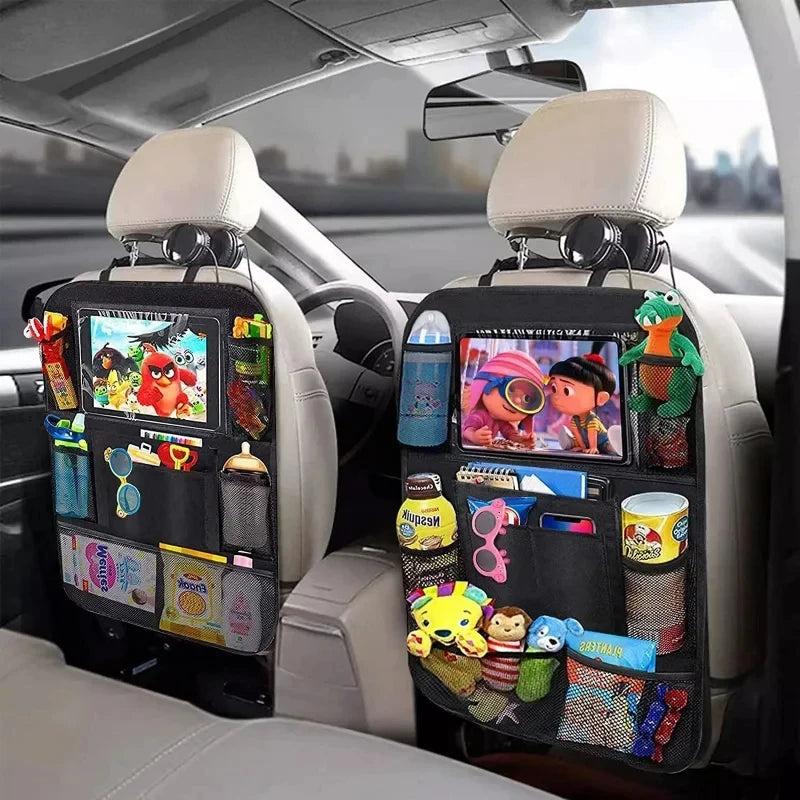 Car Back Seat Organizer with Tablet Holder – Multi-Pocket Storage & Seat Protector